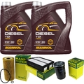 Motor-Öl 10L MANNOL Diesel TDI 5W-30+MANN-FILTER für Hyundai IX35 LM 2.0 CRDi
