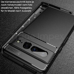 Handy Hülle für Google Pixel 9A 9 Pro XL 7 7 a 7Pro 8 8a 8 Pro Carbon Optik Case