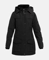 Fuchs Schmitt  Parka Übergangsjacke  schwarz Kapuze wattiert  Gr. 38/40  