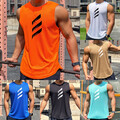 Herren Lauf Ärmellose Weste Tank Top Schnell trocknende Sport Muskel T-Shirt