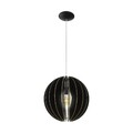 Hängelampe Pendelleuchte Esstisch Stahl in schwarz Holz in schwarz, gold E27