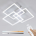 Deckenleuchte LED Dimmbar mit Fernbedienung 3 Quadratisch Wohnzimmer Esszimmer 