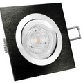 QF-2 LED-Einbaustrahler Alu schwarz schwenkbar PHILIPS 4,9W warmweiß DIMMBAR 