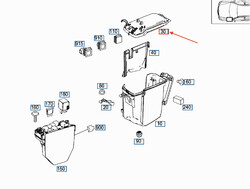 MB C W204 Gerätefach Sicherungskastendeckel LHD A2045400082