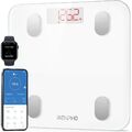 RENPHO Bluetooth Personenwaage App - Weiß Körperfett und Muskelmasse Smart Waage