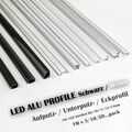 LED Profil Aluprofil Alu Schiene Leiste Profile für LED-Streifen Eloxiert Set 1m