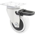 Wagner Lenkroller mit Feststeller RO2376 Rad 50mm, Möbelrolle bis 75kg, weiß
