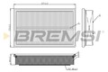 BREMSI Luftfilter Filtereinsatz für Skoda Karoq 1.5 TSI Octavia III Combi VW