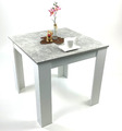 Esstisch Tisch Esszimmertisch Küchentisch Beton Optik Weiß 80x80cm NEU