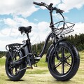 20 Zoll E Mountainbike 750W Elektrofahrrad 48V 18AH EBike 40km/h Klapprad MTB