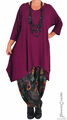 PoCo LAGENLOOK Basic Tunika Long-Shirt XL-XXL-XXXL 44 46 48 50 52 54 56 58 beere