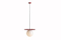 Aldex Loop Pendelleuchte Hängeleuchte Glas Kugel Lampe 40cm weiß rot E27 