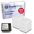 2x Trade-Shop AKKU 3000mAh für Netgear / Arlo Go - A-2 / 7,2V 21.6Wh