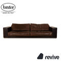 Baxter Budapest Leder Viersitzer Braun Sofa Couch