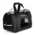 Tragetasche für Katzen Hunde Haustiere 52x25x34 cm bis 10 Kg Schwarz Meshfenster