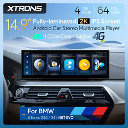 14,9" Android Autoradio 8Core 4+64GB 4G DSP GPS Navi USB Für BMW G30 G31 5er EVO