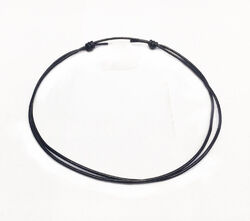 Halskette mit Knotenverschluss Lederband Leder-Kette  40-76 cm