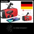 Notfall-Solarradio, Selbstbetriebenes Kurbelradio mit LED-Taschenlampe, SOS-A...