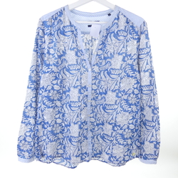 MARC O´POLO Bluse Blouse Muster Blau Weiß Gr. 40