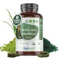 Spirulina Chlorella - 180 Bio Kapseln - Eisen - Zink - Bio & pflanzlich - Vegan