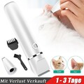 Tierhaarschneider Profi Schermaschine Leise Akku Rasier Trimmer für Hunde Katze