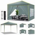 Pavillon 3x3m Wasserdicht Gartenzelt Faltpavillon Partyzelt Popup Zelt UV Schutz