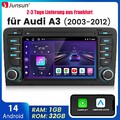 Für Audi A3 8P 2003-2012 7"Autoradio 1+32G Android14 Carplay GPS Navi RDS DSP BT