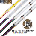 RGB/RGBW/RGBWW COB LED Streifen 24V 12V Dimmbar Stripe Band Keine Lichtpunkt DHL