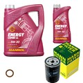 MANN-FILTER Ölfilter 6 L MANNOL 5W-30 Combi LL für VW Audi Golf I Cabriolet 155