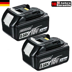 2 Original - 18V/8,0Ah für Makita Akku BL1860B- 2er Set - 197422-4 BL1850 BL1830