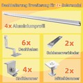 Photovoltaik Solarpaneel Halterung 124cm Montage Set Ziegeldach Aufständerung PV