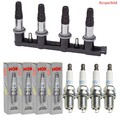 4x HERTHBUSS ELPARTS Zündspule + 4x NGK Zündkerze Laser Iridium für Opel Meriva
