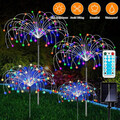 Feuerwerk LED Solarleuchte RGB Garten Solarlampe Außen Solar Blumen Beleuchtung