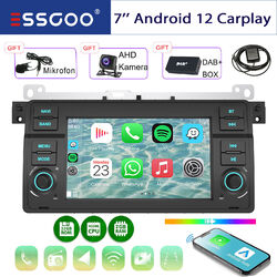Carplay Android 13 32G Autoradio DAB+ KAM BT Für BMW 3er E46 318 320 325 M3 MGZT
