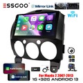 9" Android 13 Carplay Autoradio Für Mazda 2 07-2013 32G GPS SAT NAV DAB+ Kamera