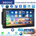 DAB+ Android 14 6+128G Carplay Autoradio GPS NAVI WiFi AM RDS Bluetooth 4G 2 DIN