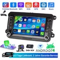 DAB+ 2+32G Autoradio Android 14 Carplay GPS Für VW GOLF 5 6 Touran Passat Tiguan