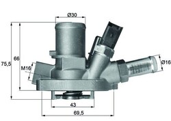MAHLE Thermostat, Kühlmittel TI 147 80 für ABARTH ALFA ROMEO