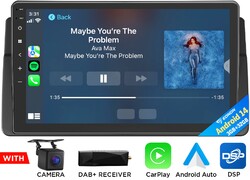 DAB+ CarPlay 9" IPS Autoradio Android 14 GPS Navi DSP WiFi Für BMW E46 1999-2005