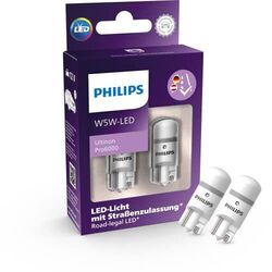 Philips Ultinon Pro6000 W5W T10 LED-Fahrzeugbeleuchtung mit Straßenzulassung,...