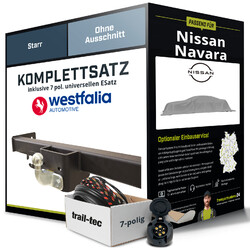 Für NISSAN Navara Typ D40 Anhängerkupplung starr +eSatz 7pol uni. 04-10 NEUTIPP - Die Montage ab 449,- Euro gleich mitbestellen!