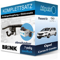 Für Opel Corsa D Combo 12- BRINK Anhängerkupplung abnehmbar + 7polig E-Satz