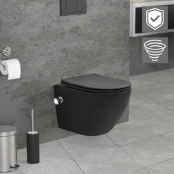 Tornadospülung Wand Hänge WC Spülrandlos Toilette Softclose Nano Bidet-Funktion