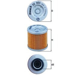 ORIGINAL® Mahle OX 805 Ölfilter, Motorölfilter