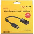 DELOCK Adapterkabel DisplayPort 1.2 Stecker > HDMI Buchse schwarz 4K Passiv 6260
