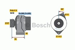 BOSCH Lichtmaschine Generator LiMa ohne Pfand für Fahrzeuge mit Klimaanlage