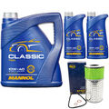 Motoröl Set MANNOL Classic 10W-40 API 7 Liter + Ölfilter für Mercedes T1 Bus 190