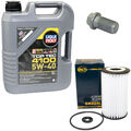 Motoröl Set 5W-40 5 Liter + Ölfilter SH 425 L + Schraube für Chrysler Mercedes