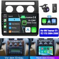 DAB+ Android 14 Autoradio Carplay GPS Kam Für VW Touran 1T1 1T2 1T3 03-10 6+128G