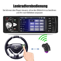 Autoradio mit Bluetooth BT Freisprech 7 Farben 1DIN MP3 Player USB TF Aux AM FM